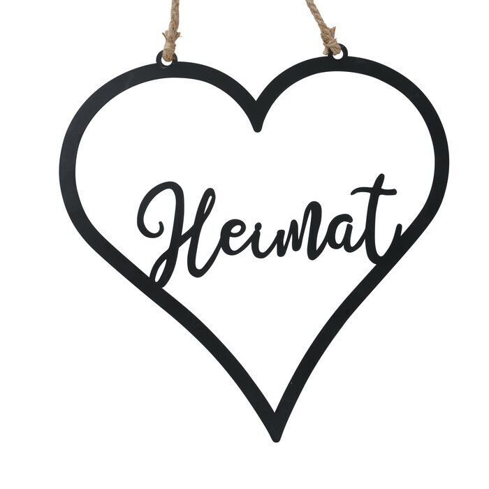 Dekohänger Heimat schwarz