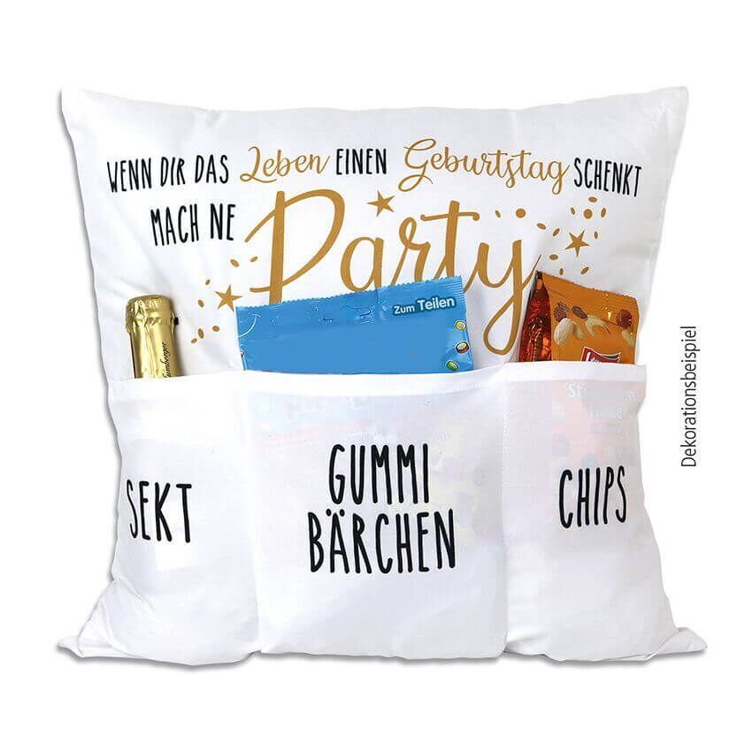 8810_01 Partykissen mit 3 Einstecktaschen