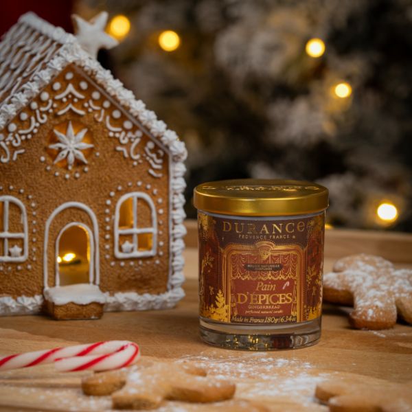 Natürliche Duftkerze Lebkuchen 180g von Durance gingerbread, cookie, candle, tin, spice