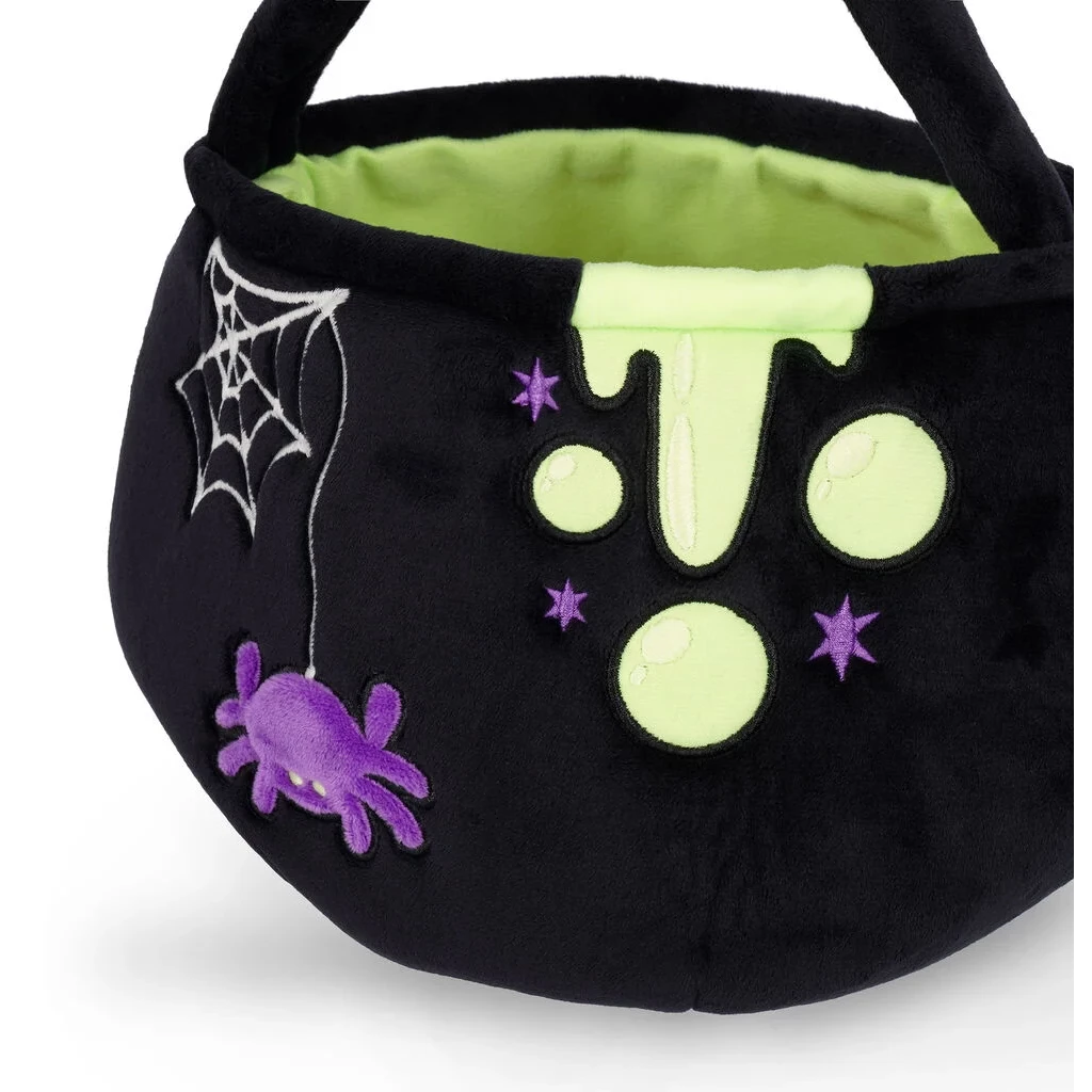 Halloween Tasche, gruseliges Dekor, Kürbisgesicht, Spinnengewebe, purple Spinne
