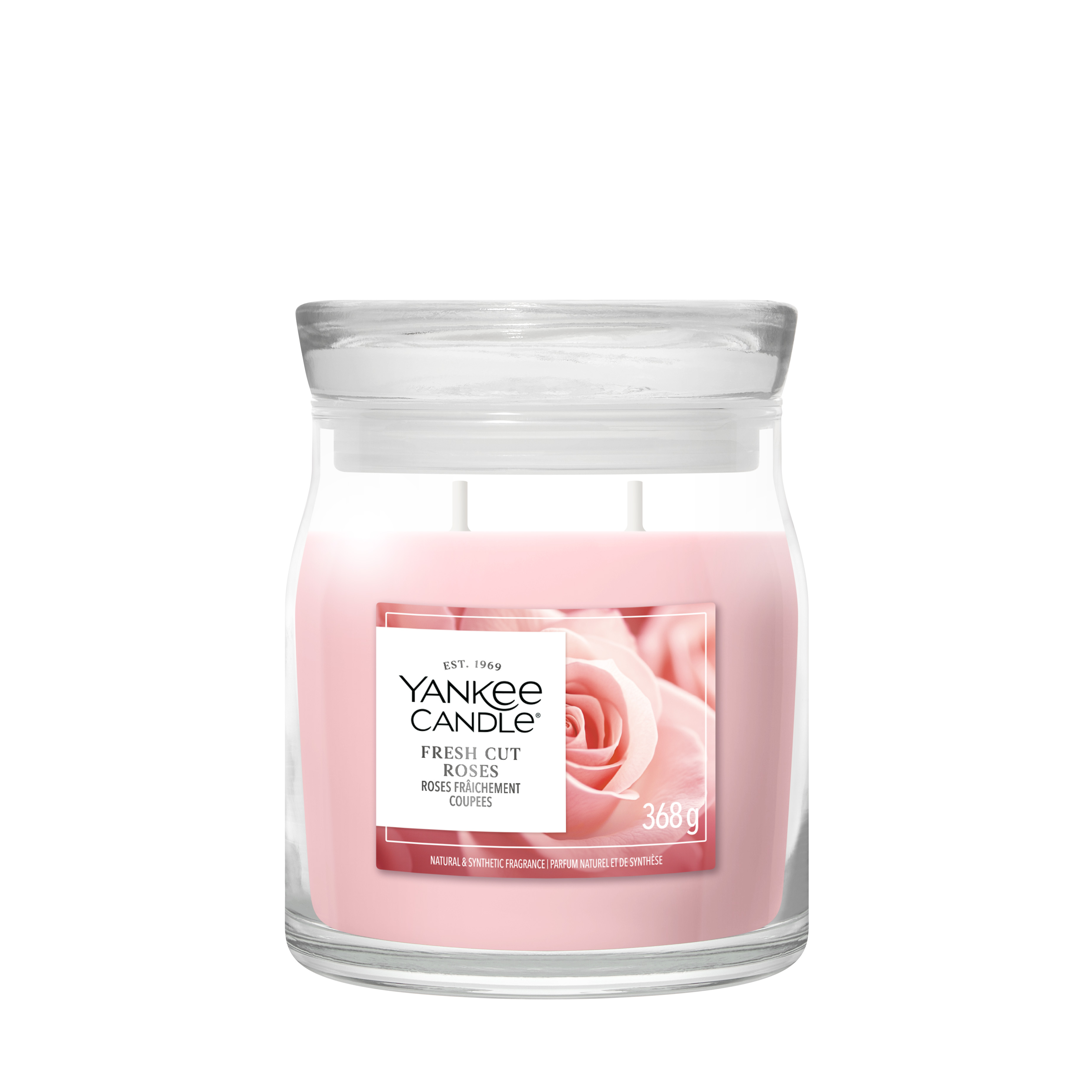 Fresh Cut Roses Signature Medium Jar 368g 2-Docht kerze, rose, pink, glasbehälter, yankee candle