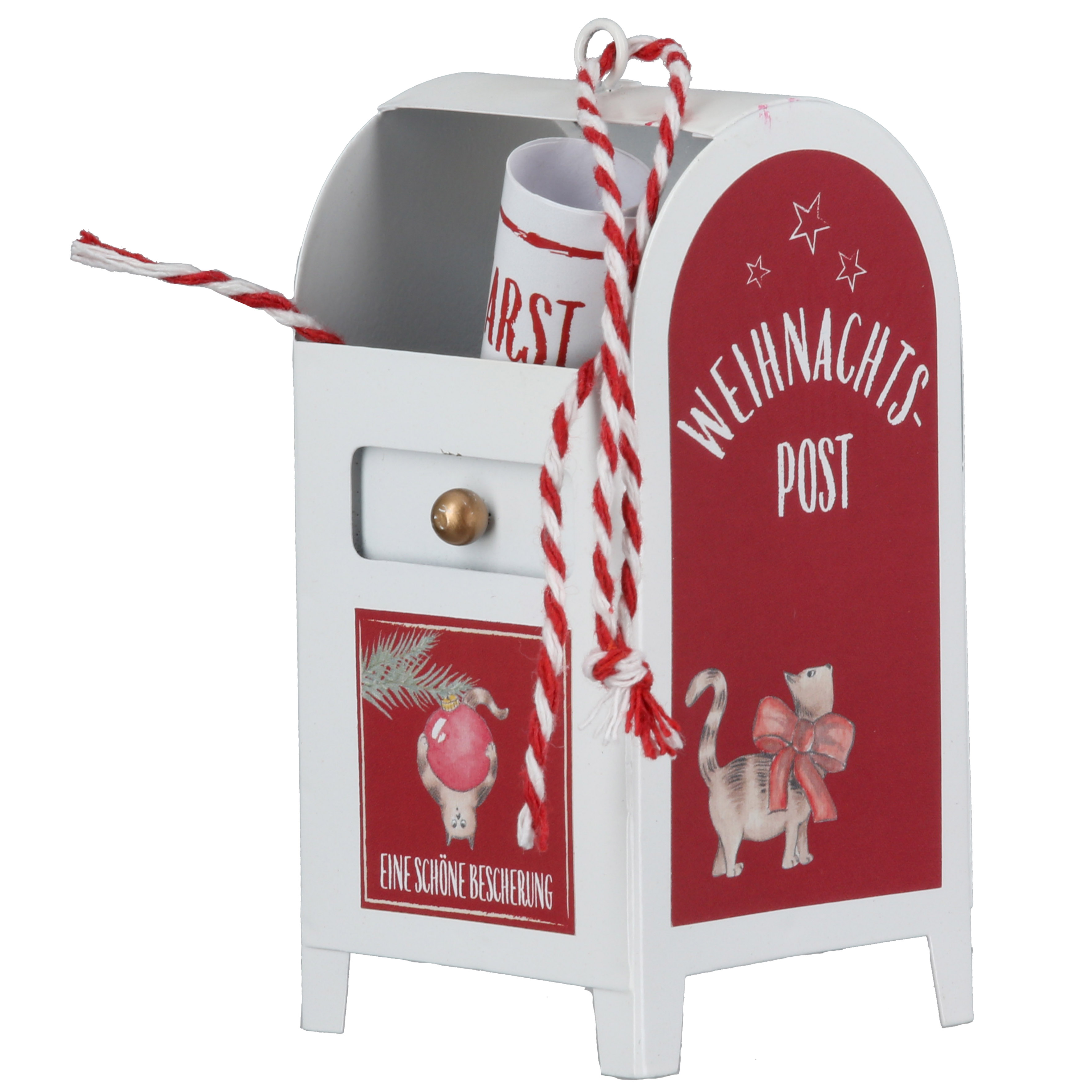 Weihnachtsbox, Post, Holzbox, Weihnachtsschrift, Kette