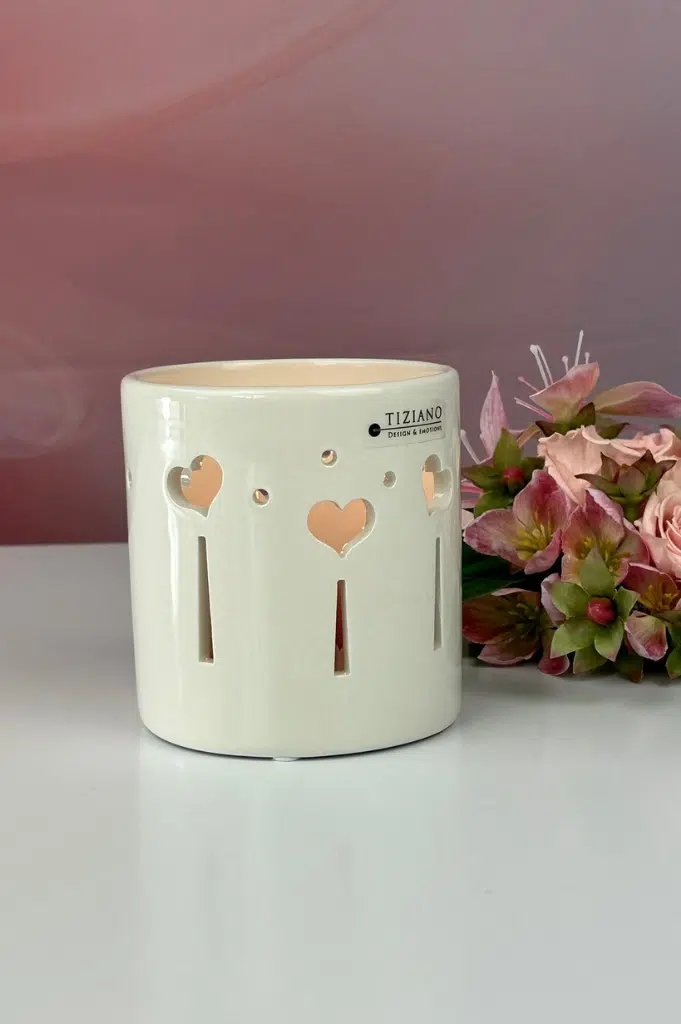 Teelichthalter Lovaria 10cm cremeweiß