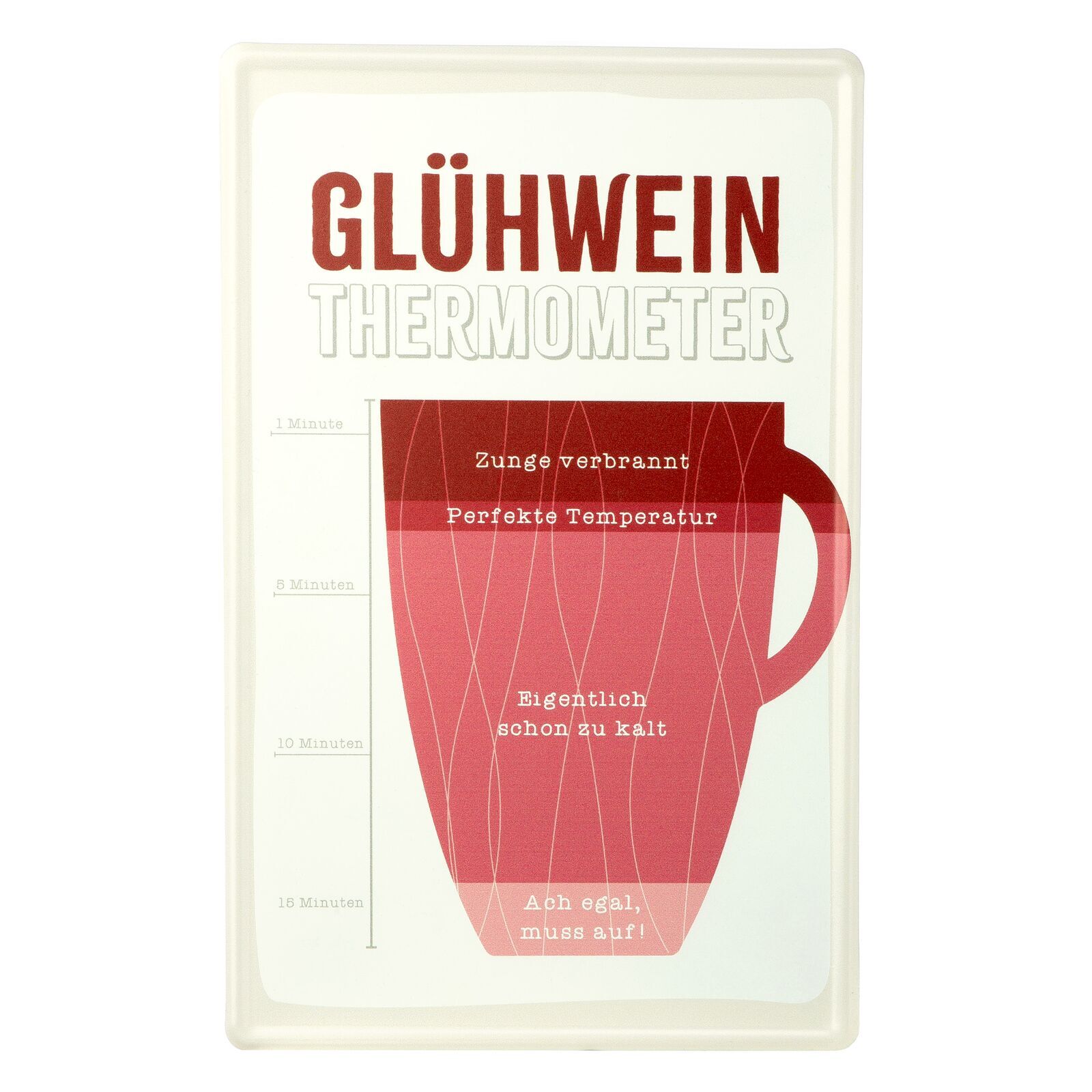 Schild Glühwein Thermometer Pokal