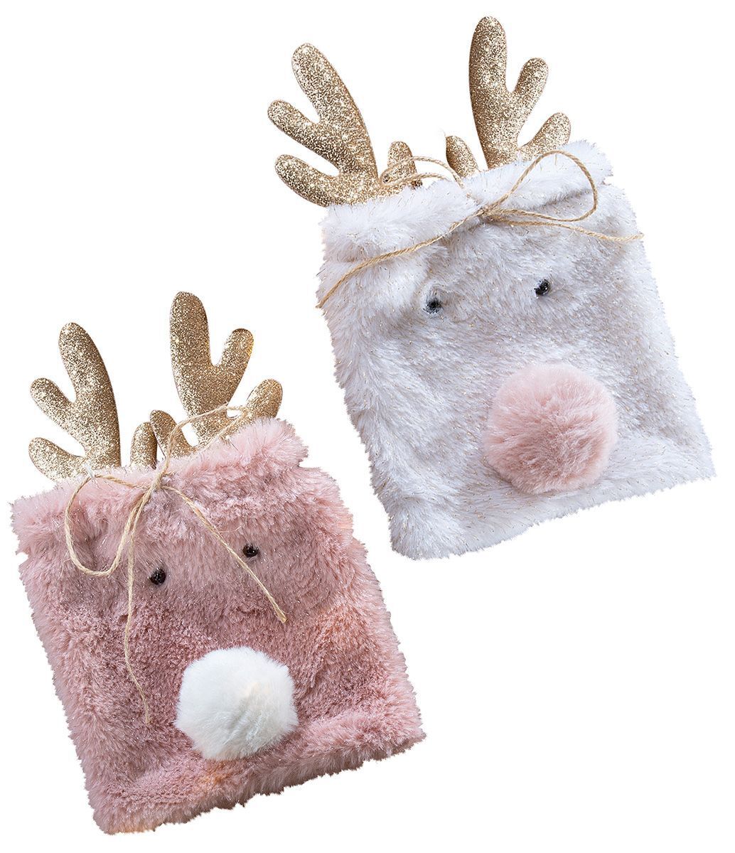 Geschenksäckchen Rentier rosa