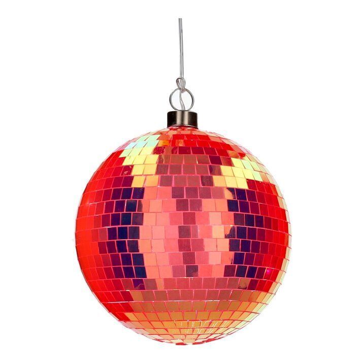 Disco LED Kugel 15cm neon orange Lampe, Kronleuchter