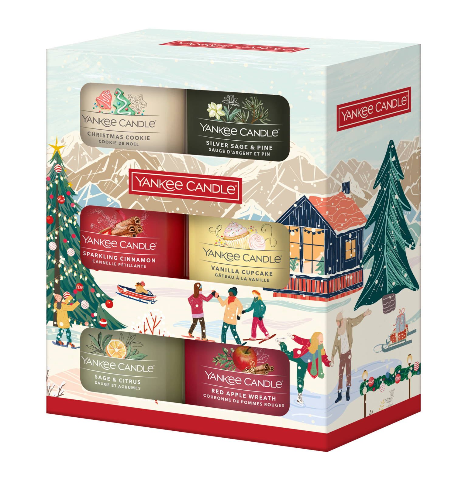 6 Glasvotivkerzen à 37g Geschenkset Christmas Classics 6 Glasvotivkerzen à 37g Geschenkset Christmas Classics