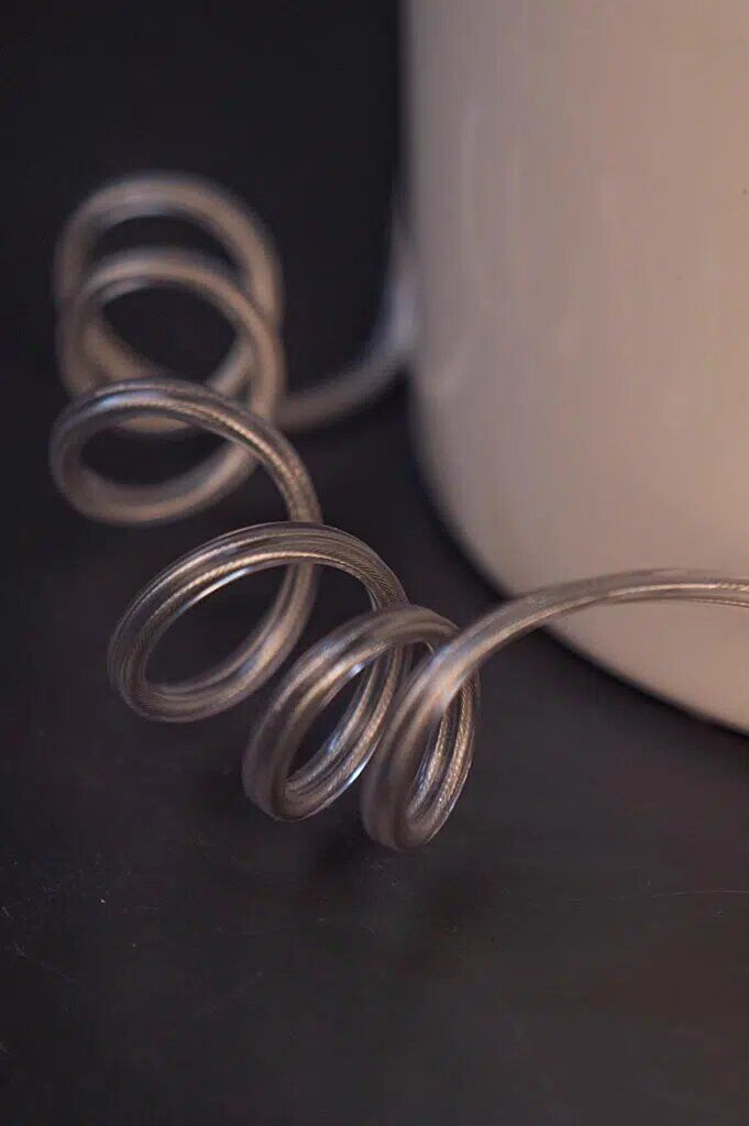 Lichtsäule Latuna 25cm LED cremeweiß Spule, Spirale