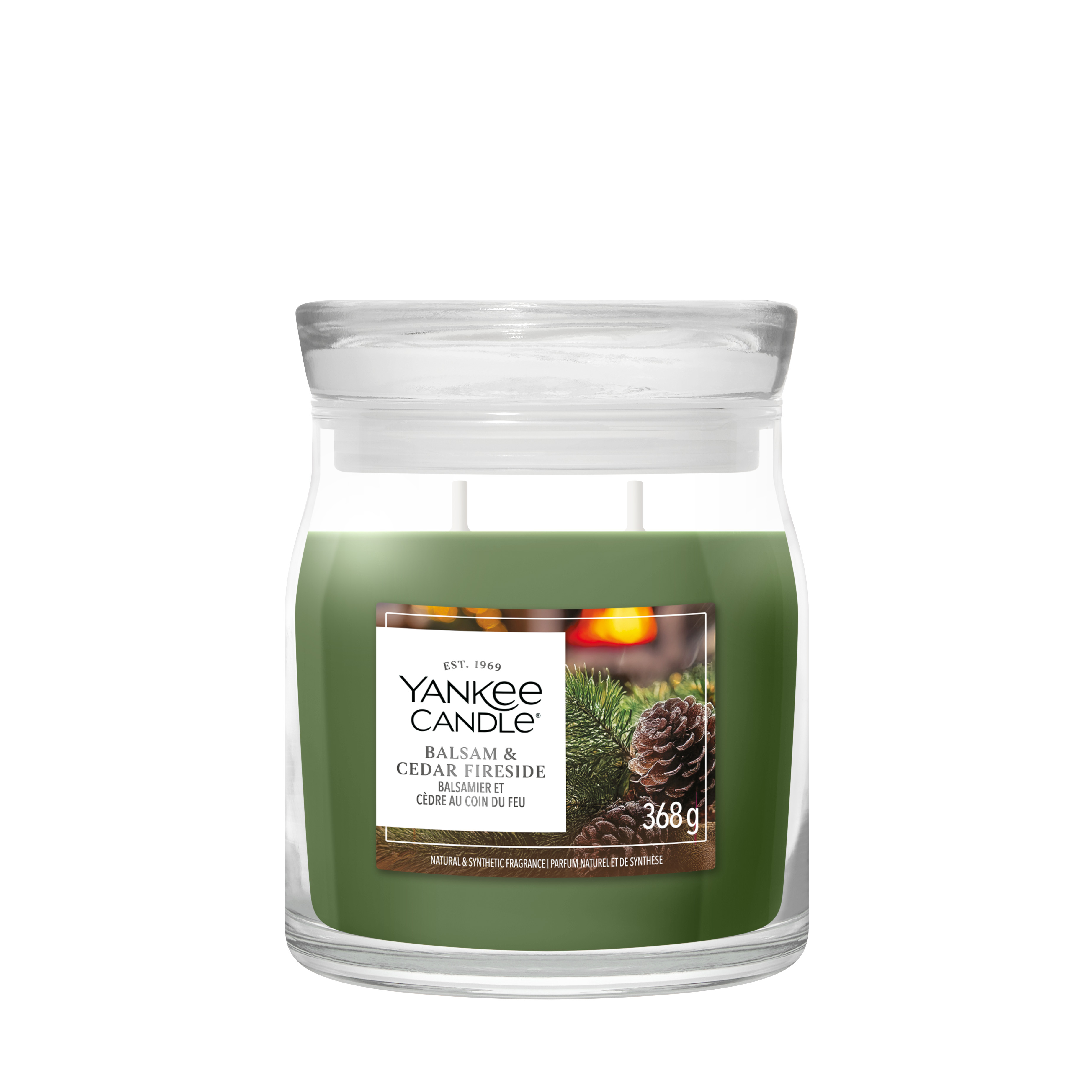 Balsam & Cedar Fireside Signature Medium Jar 368g 2-Docht