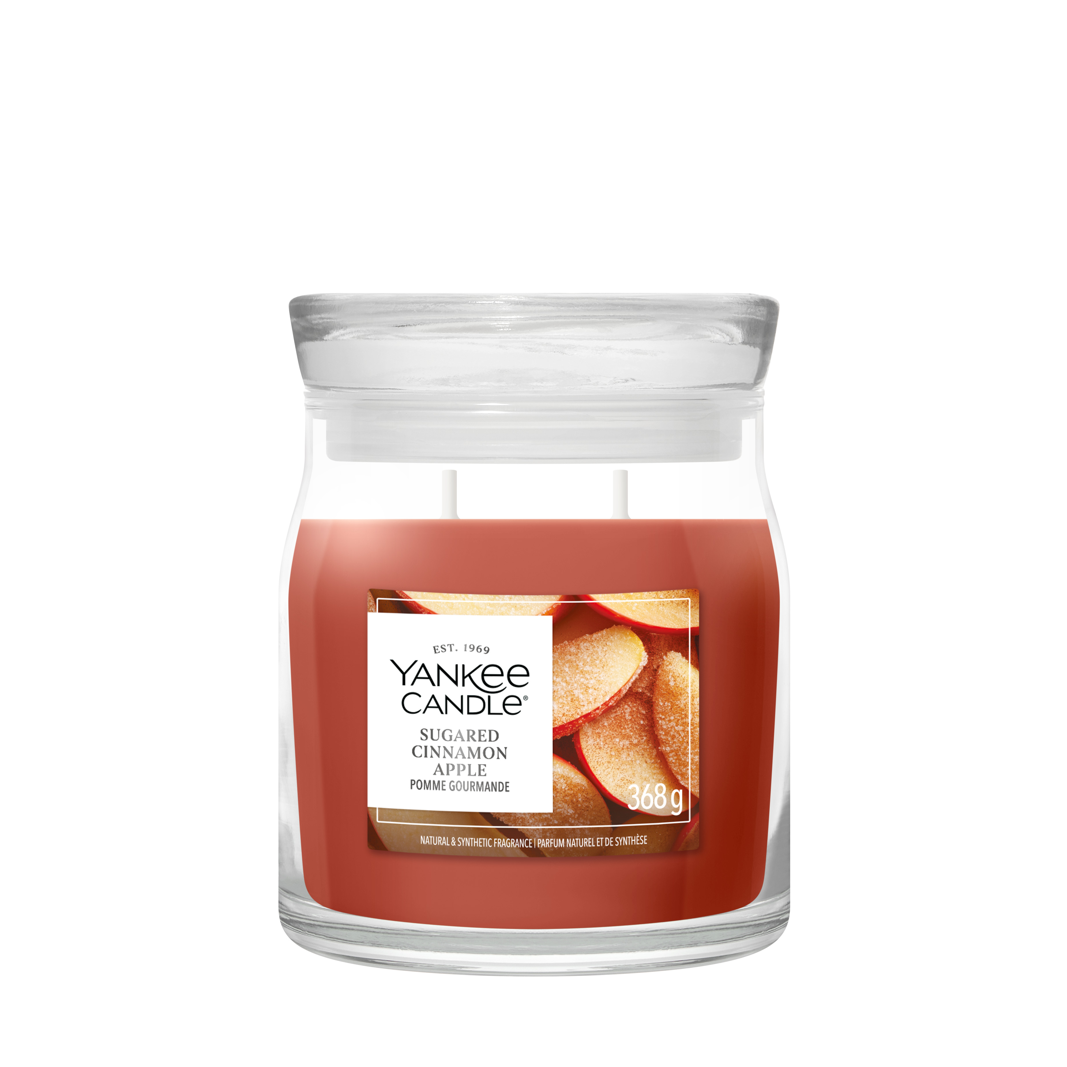 Sugared Cinnamon Apple Signature Medium Jar 368g 2-Docht
