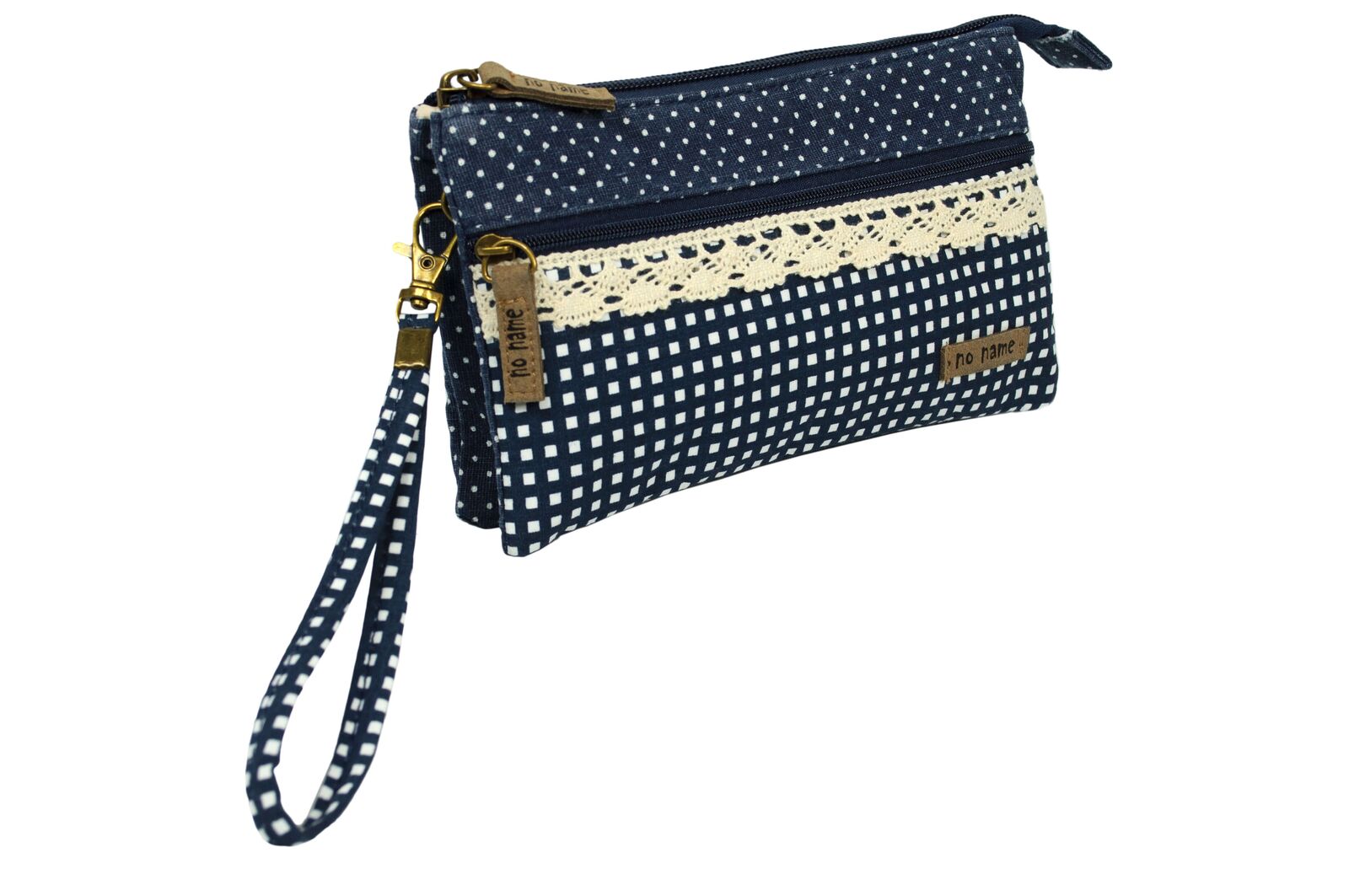 60610023-218 Patchwork Täschchen Karo navy 218