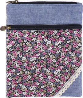 Patchwork Crossbag 177-025 (Blue Flowers)
