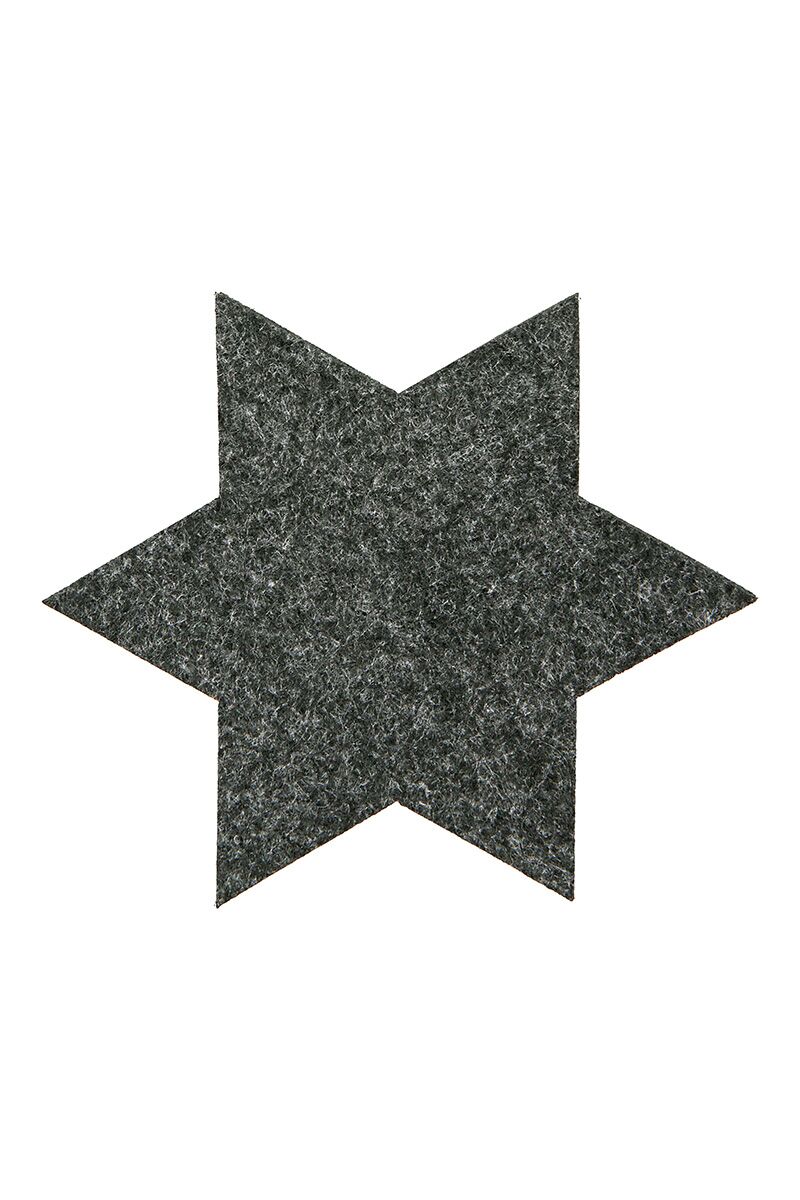 Untersetzer Stern dunkelgrau 6 Stück Sternsymbol, Symbol
