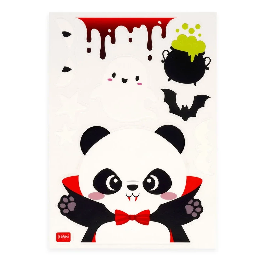 Panda, Panda Aufkleber, Kinderzimmer Dekor, Halloween Motiv, Bat Logo Not Applicable