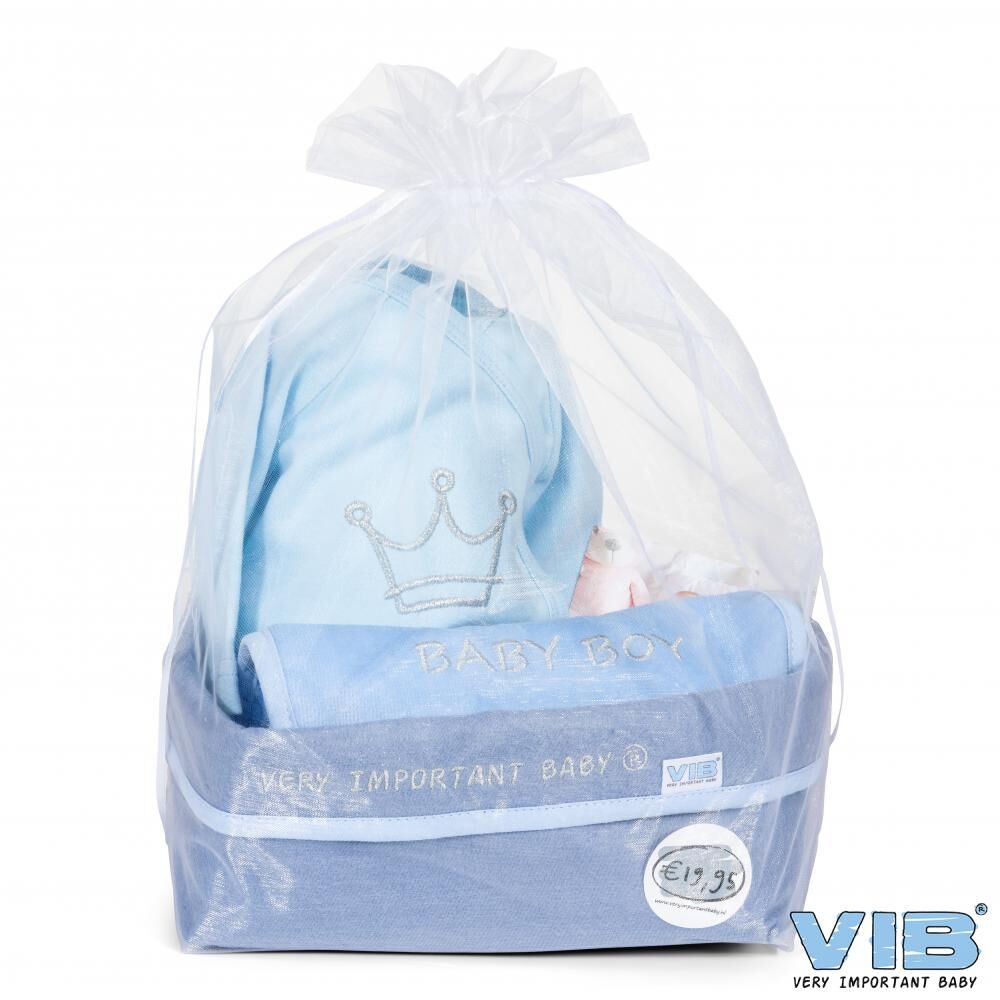 jungenbox4 Geschenkpaket für Babys Blau 3-teilig