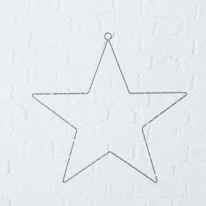 Leuchtstern Elvira 30cm LED silber