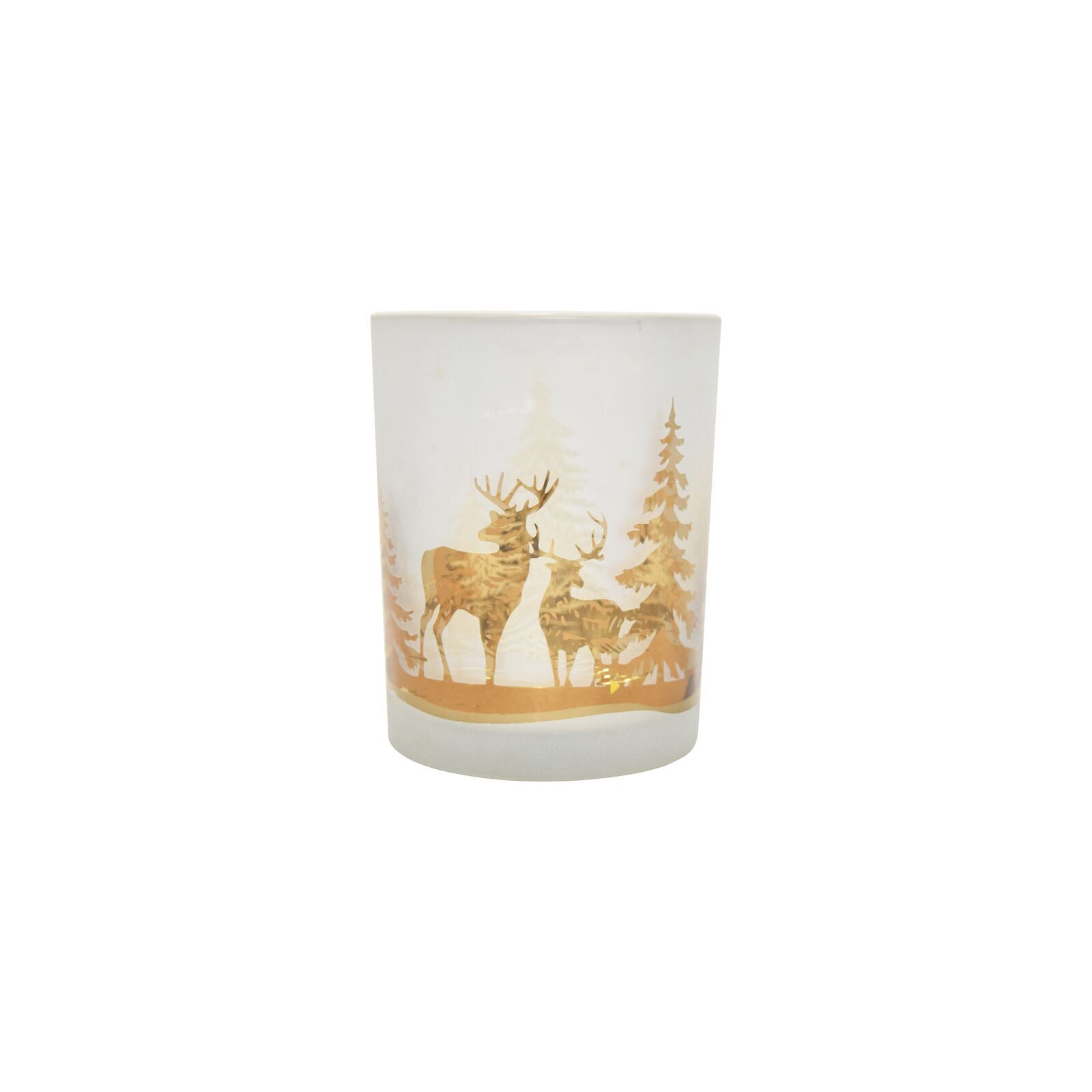 Windlicht Hirsche 10cm Porzellan, Töpferei, Glas, Hirsch, Wildtiere