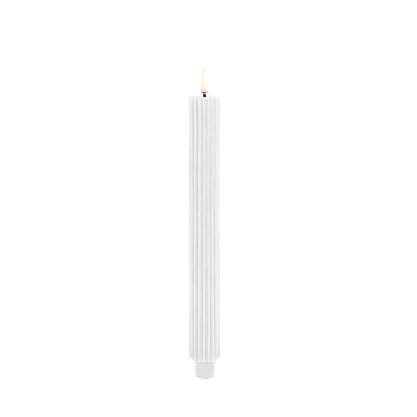 Uyuni LED Tafelkerze grooved 25cm nordic white 2 Stück Kerze