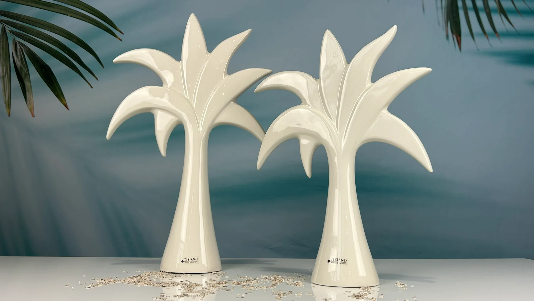 Deko Palme Guano cremeweiß 19cm