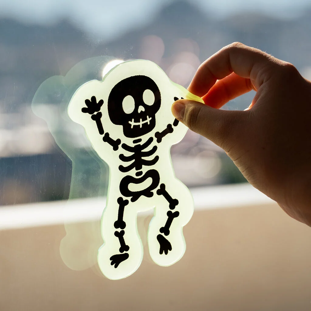 Schädel, Skelett, Aufkleber, Glasaufkleber, Transparent