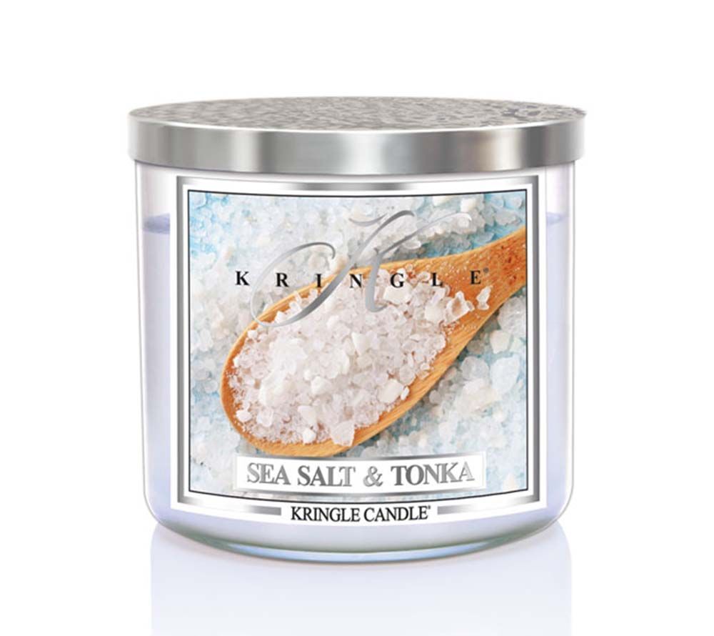 kringle_candle_sea_salt_and_tonka_silver_lid_american_heritage Sea Salt & Tonka 396g Tumbler 3-Docht