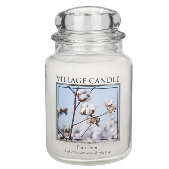 village-candlez-pure-linen-2-docht-kerze-602g Pure Linen 626g (Glas)