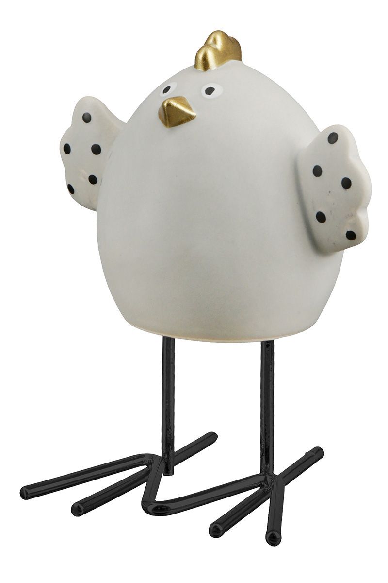 Deko Huhn Punto mit Flügeln 10cm