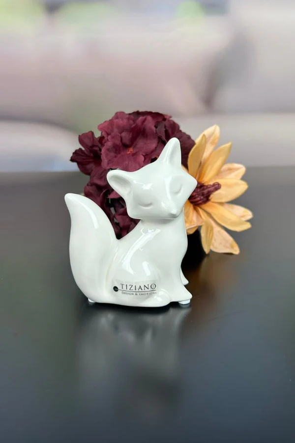 katzenfigur, keramikdekoration, weiße skulptur, figur, tiziano design