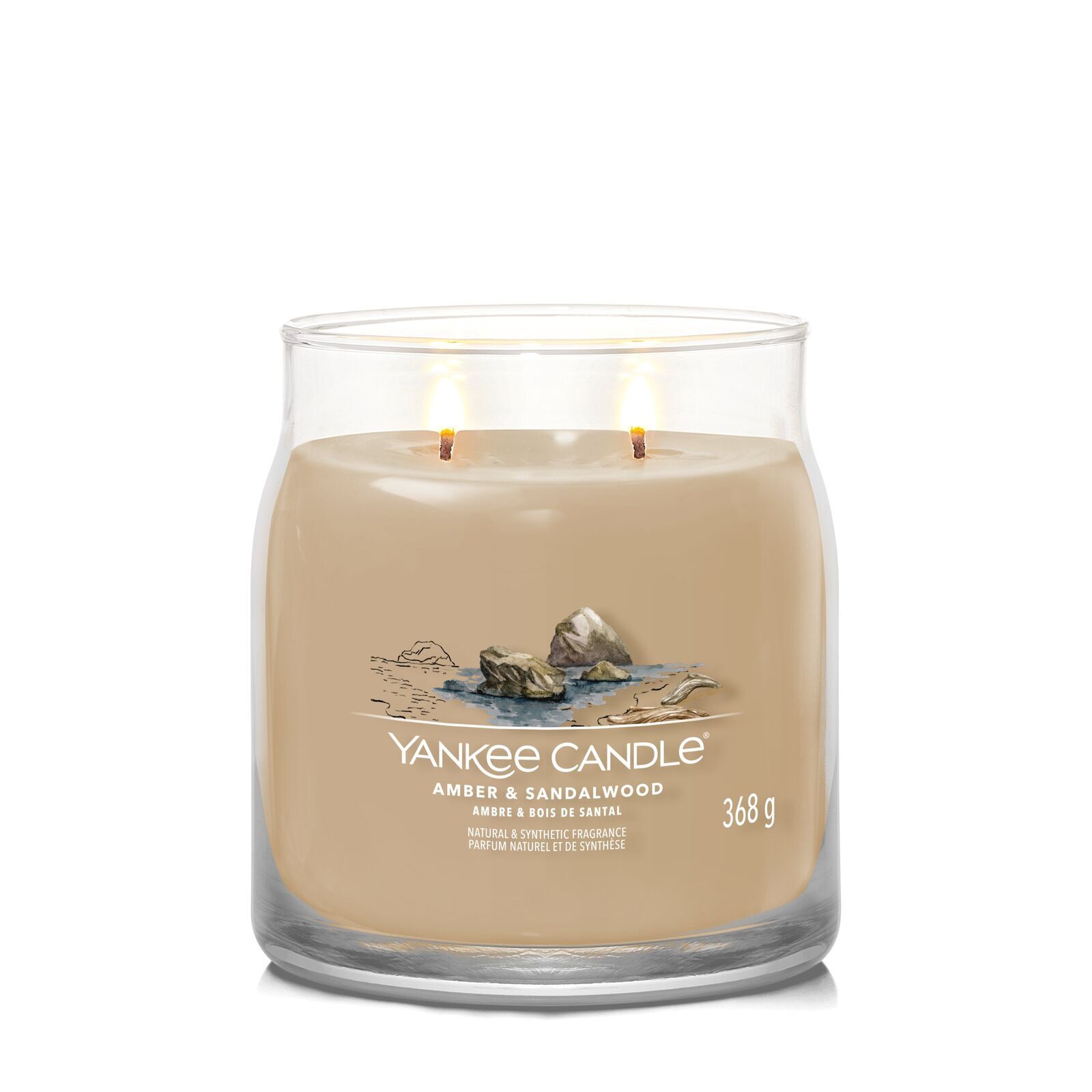 Amber_and_Sandalwood_Medium_LIT-1-1 Amber & Sandalwood Signature Medium Jar 368g 2-Docht