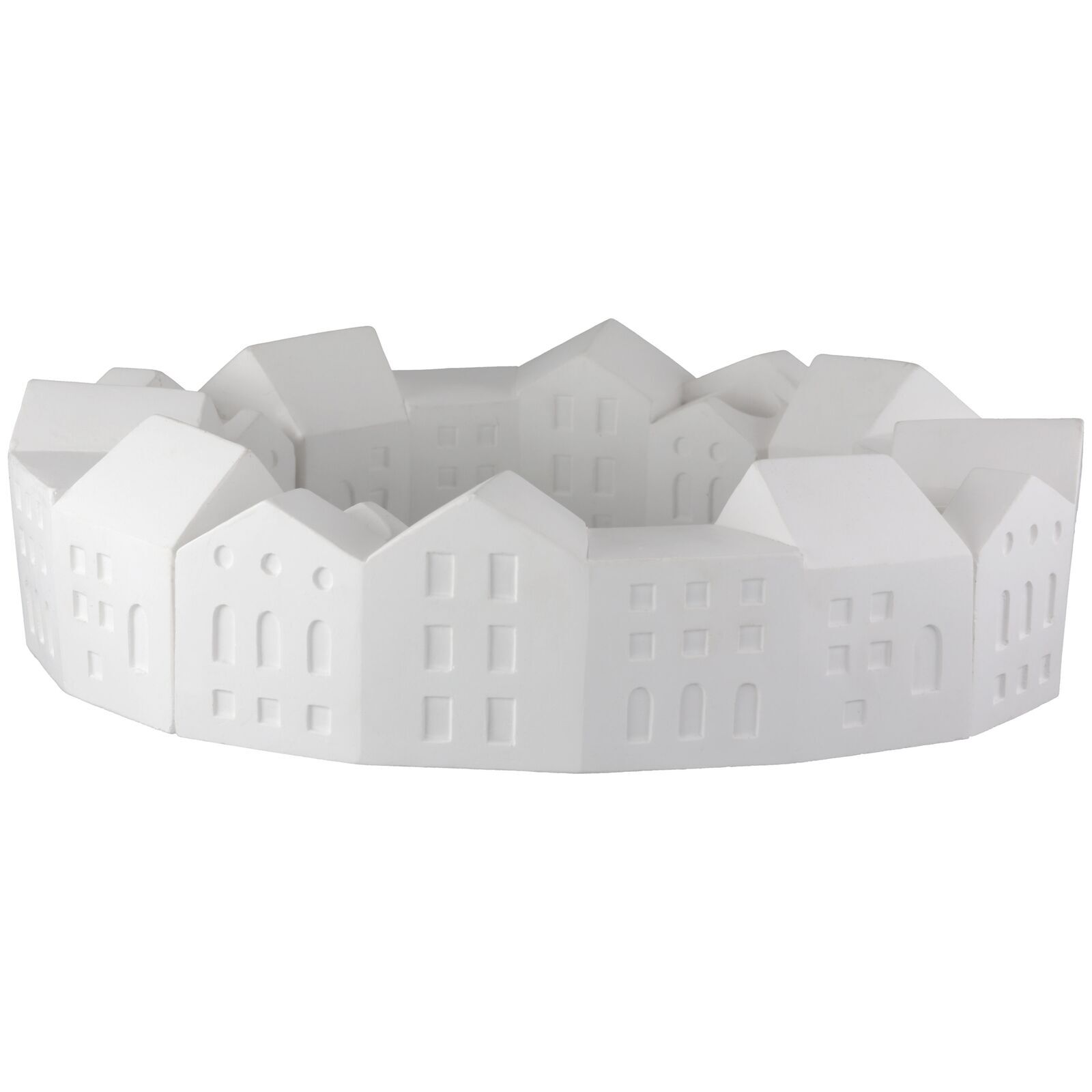 Adventsleuchter Rivitalo Gips weiß