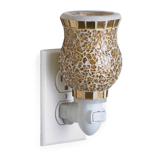 Gold Mosaik Duftlampe für die Steckdose von Candle Warmers Deutschland online bestellen