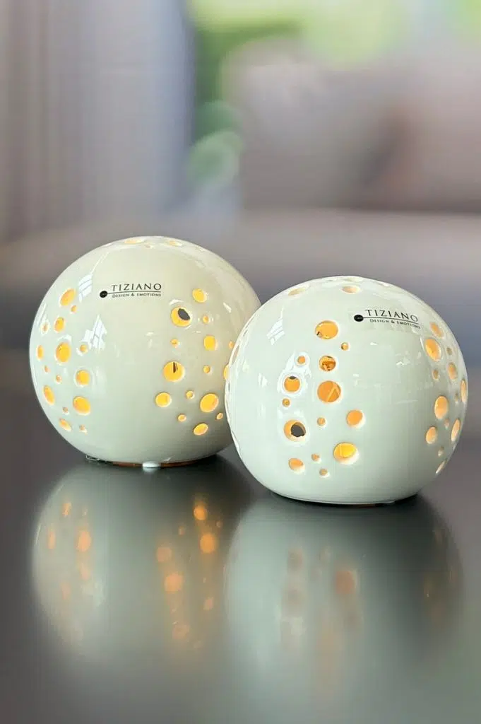 Lichtkugel Verona 12cm LED creme
