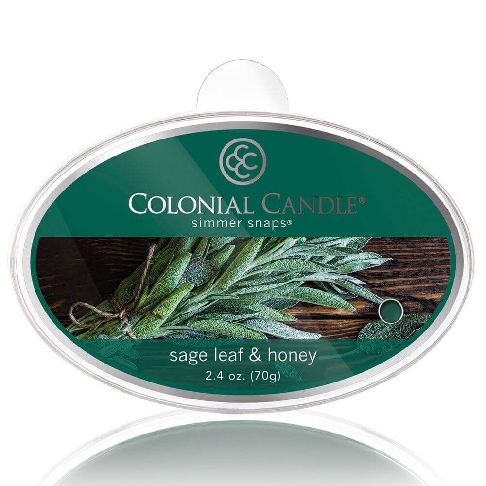 CCSNAPS-5203 Colonial Candle - Sage Leaf & Honey Simmer Snap 70g