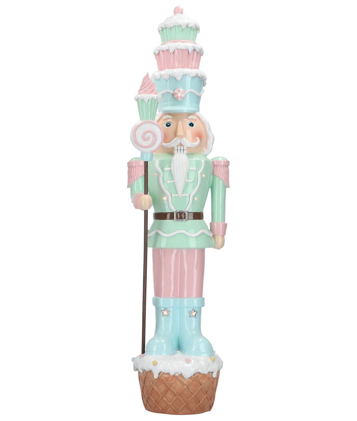 Nußknacker auf Cupcake grün 70cm LED Nussknacker, Person