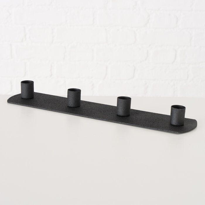 Kerzenleuchter Pleyra schwarz matt 30cm