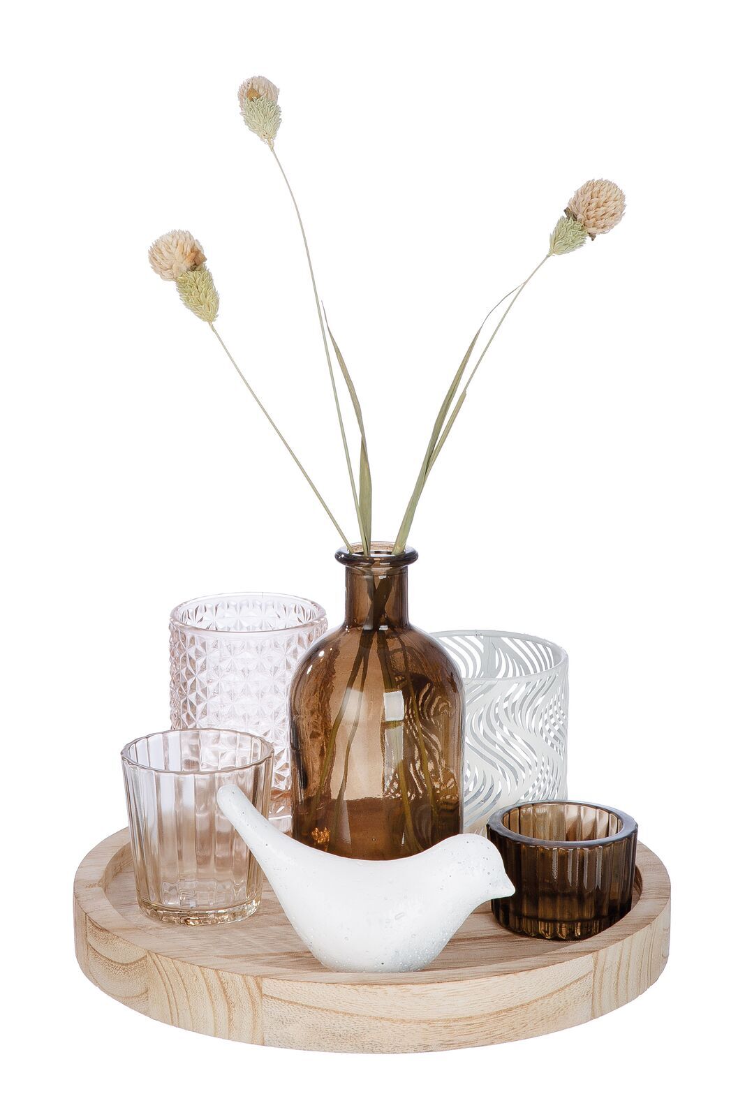 51565_f 6er Ensemble auf Tablett "Birdy"