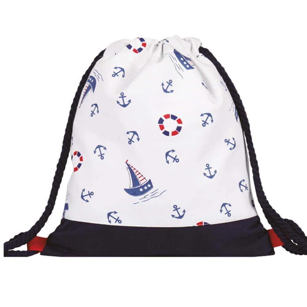 Kinder Turnbeutel 225-008 (White Navy Anker)