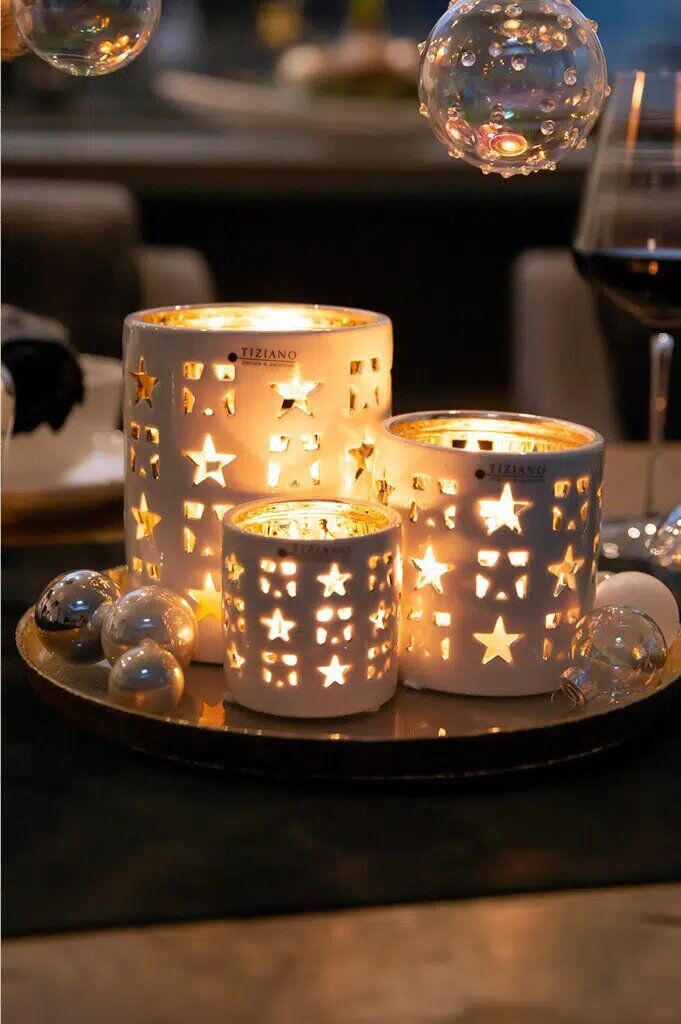 Tischlicht-Atella-innensilber59 Tischlicht Atella Stern 14cm creme/silber