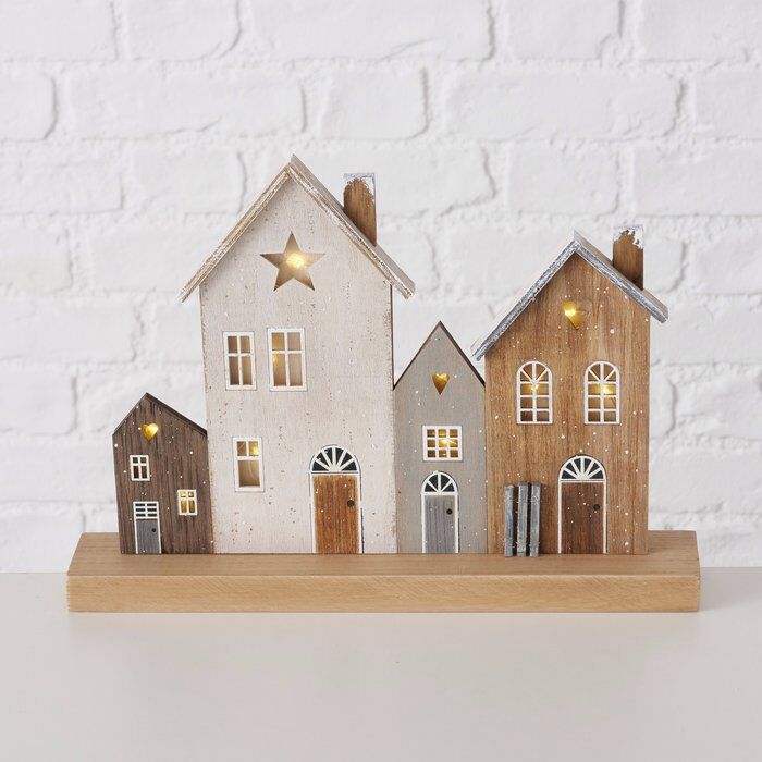 Dekoaufsteller Houses LED Variante 2
