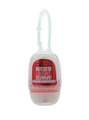 Anhänger für Hand-Desinfektionsgel - Transparent Glitzer mit Rückseite