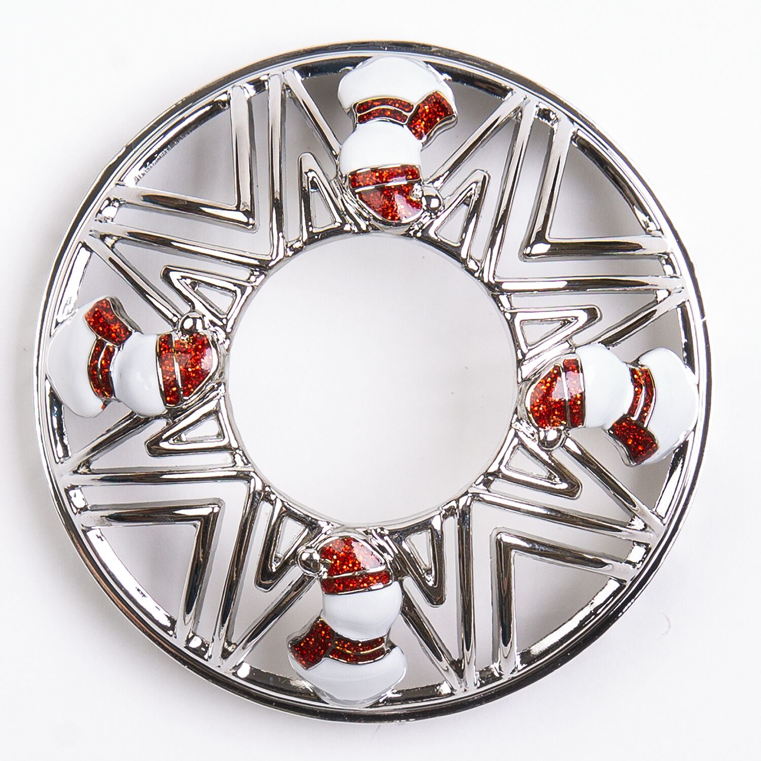 Red Snowman Candle-Lid