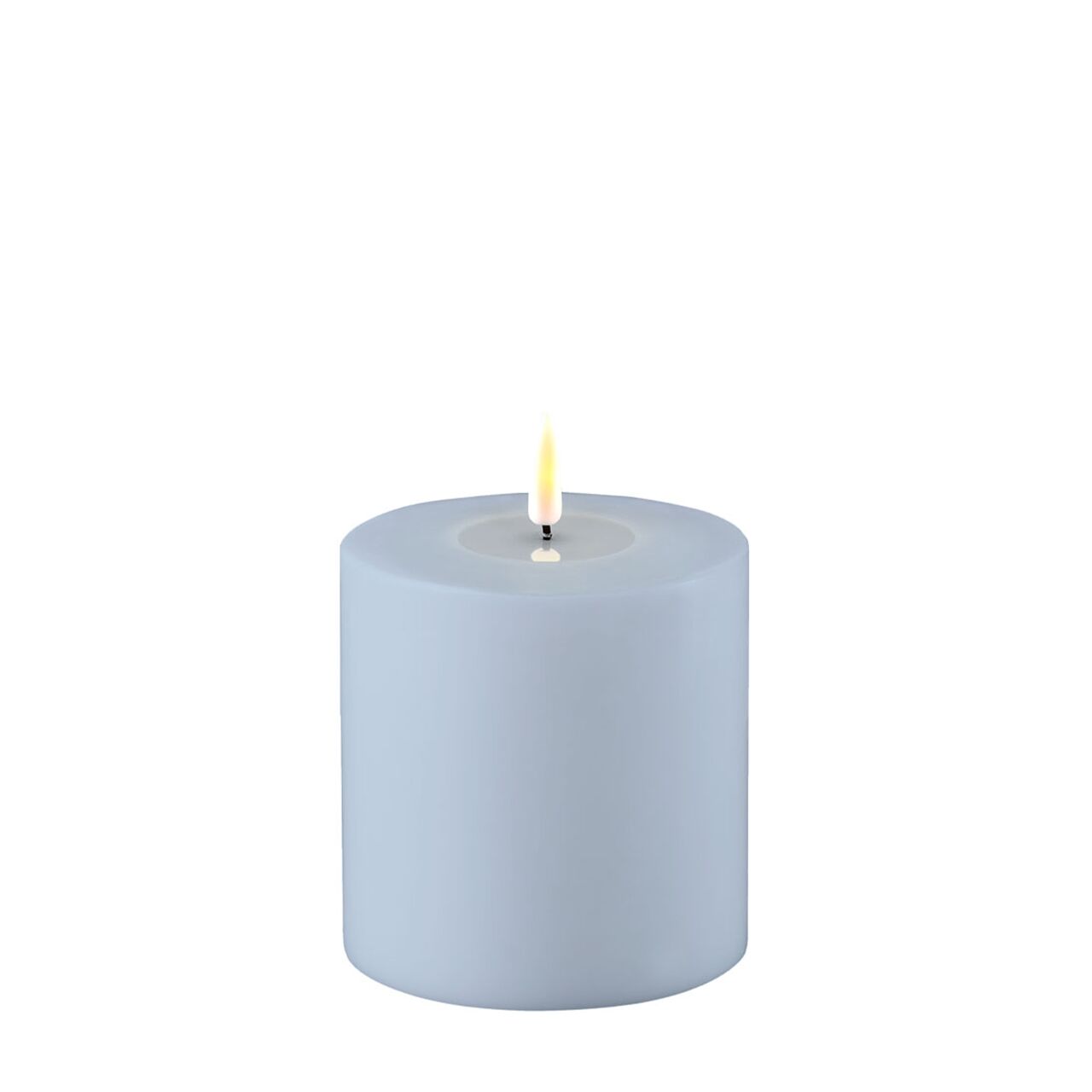 Outdoor Stumpenkerze LED staubiges blau 10 x 10cm