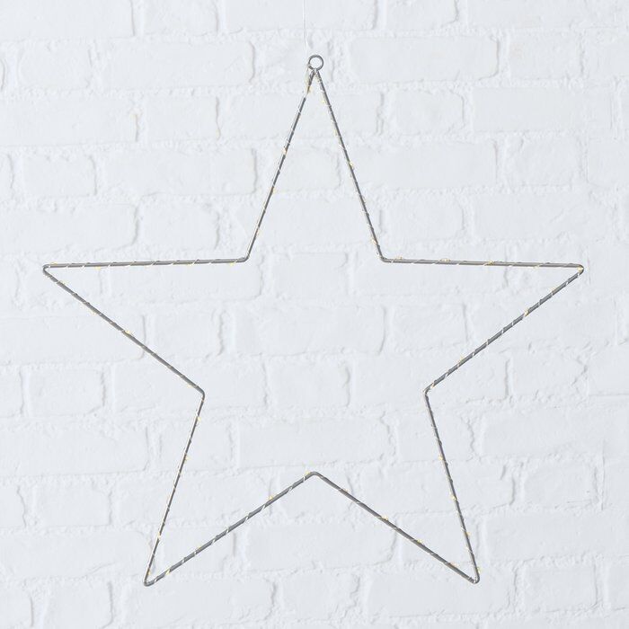 Leuchtstern Elvira 50cm LED silber