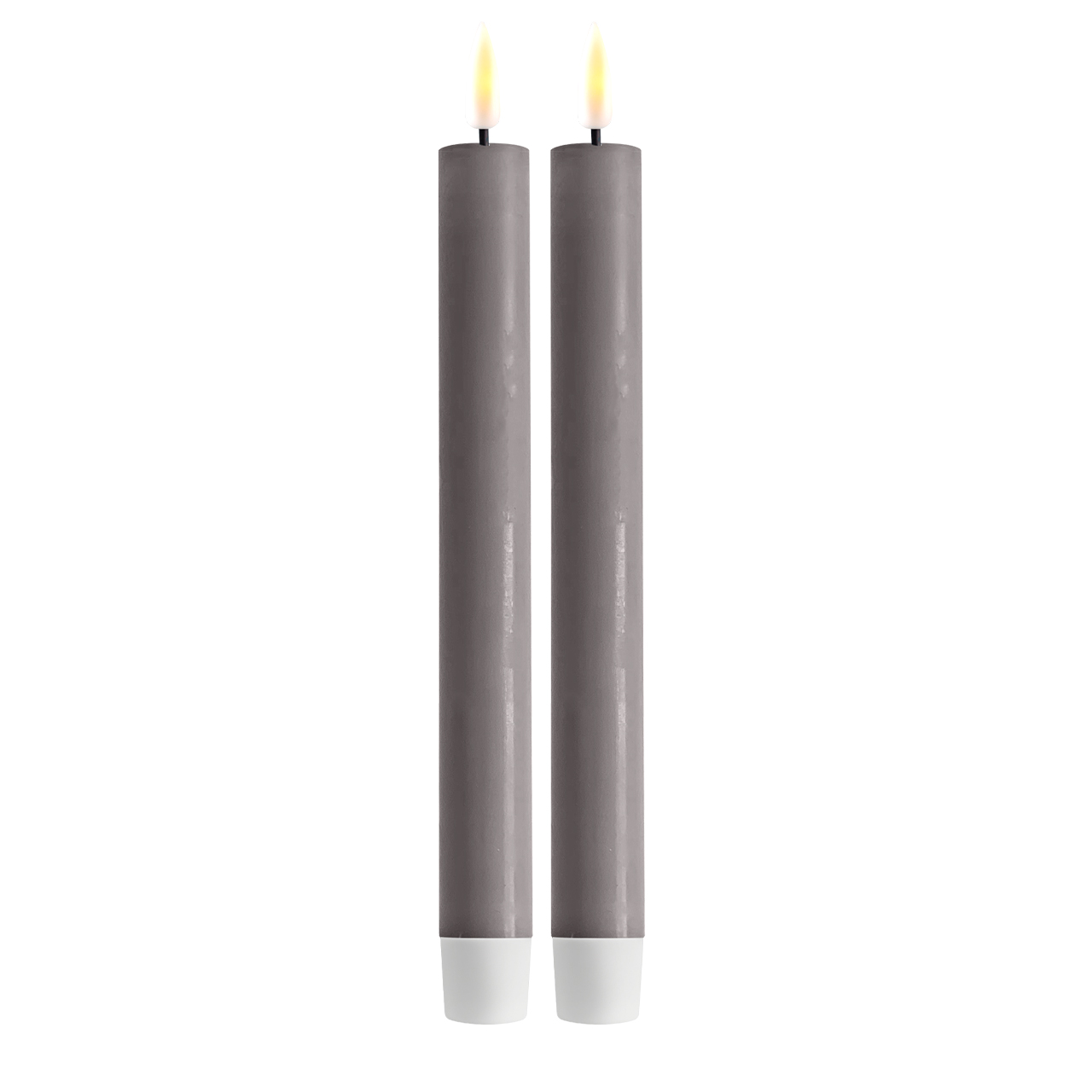 Stabkerze LED 24 cm grau 2 Stück