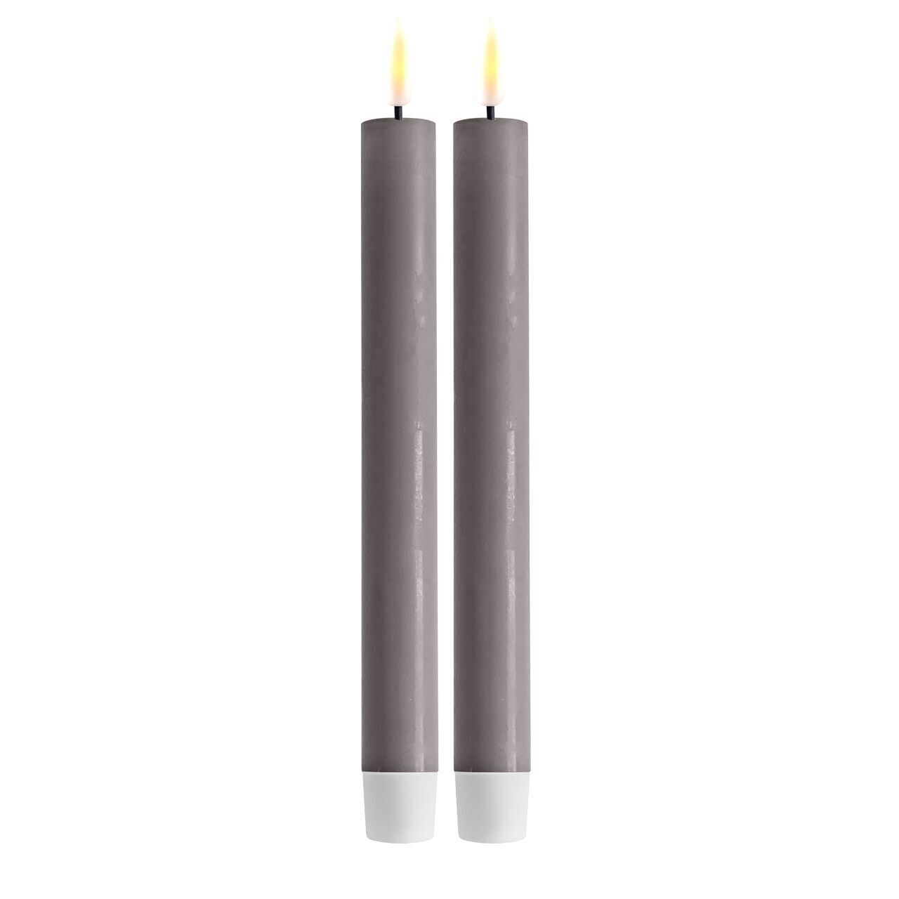 2021-RF-0038 Stabkerze LED 24 cm grau 2 Stück