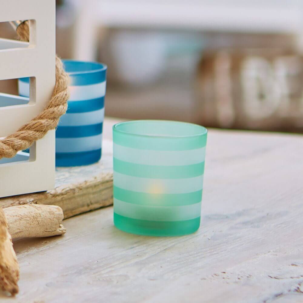 Sea-Air_Coastal-Stripe_Coastal-5 Coastal Stripe Teelichthalter grün