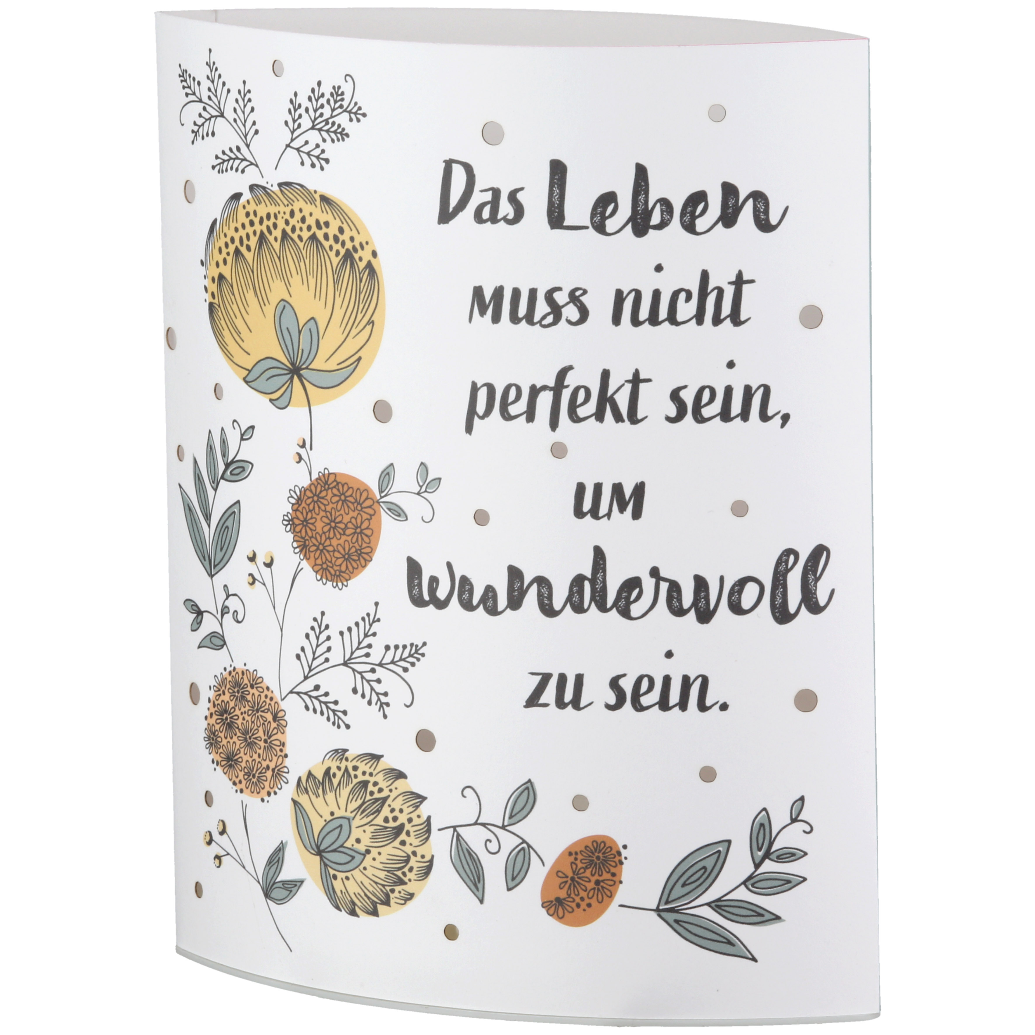 Dekoleuchte Bauerngarten LED Papier Das Leben