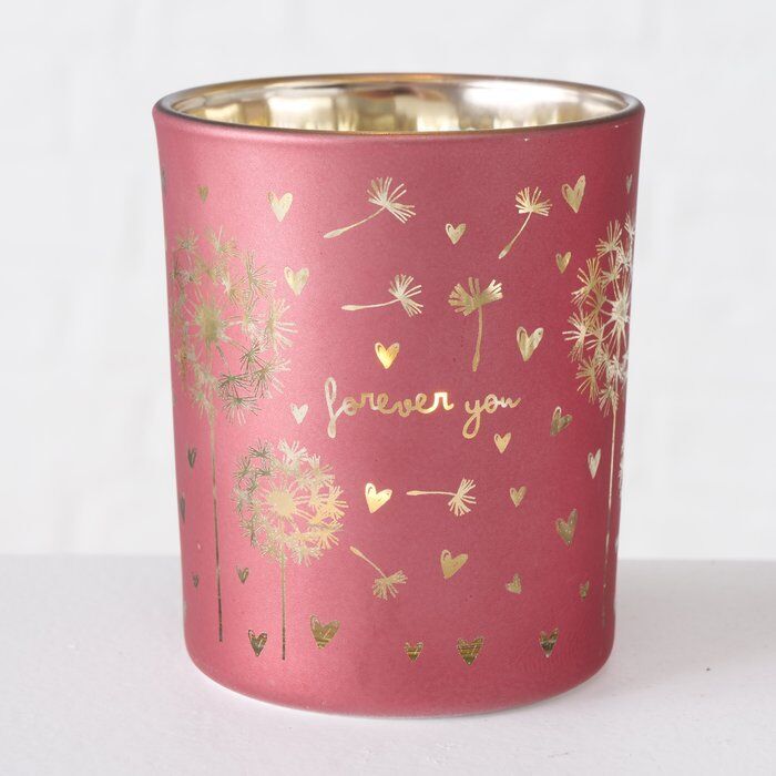 Windlicht Inka dunkelrosa 9cm