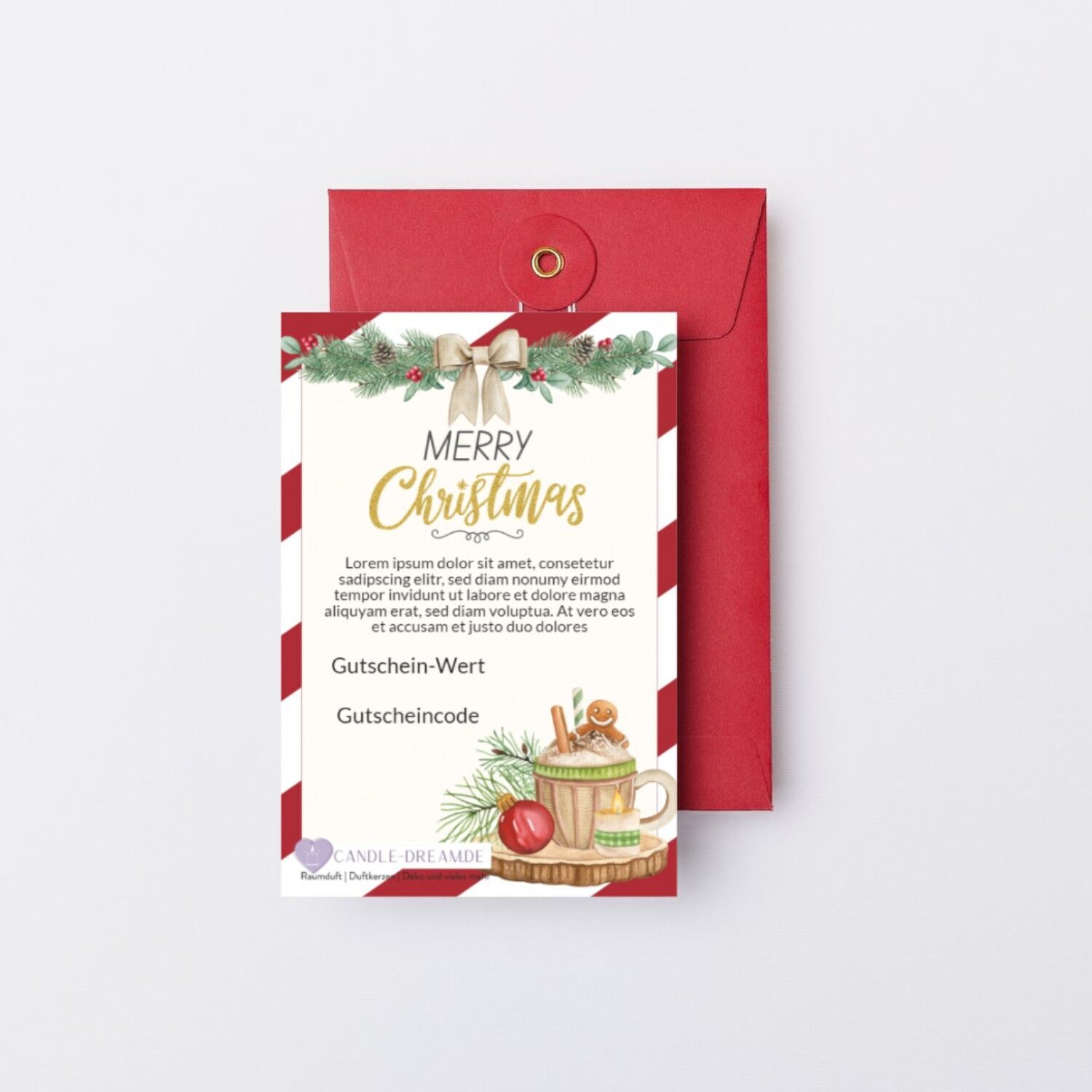Geschenkgutschein Weihnachten Werbung, Plakat