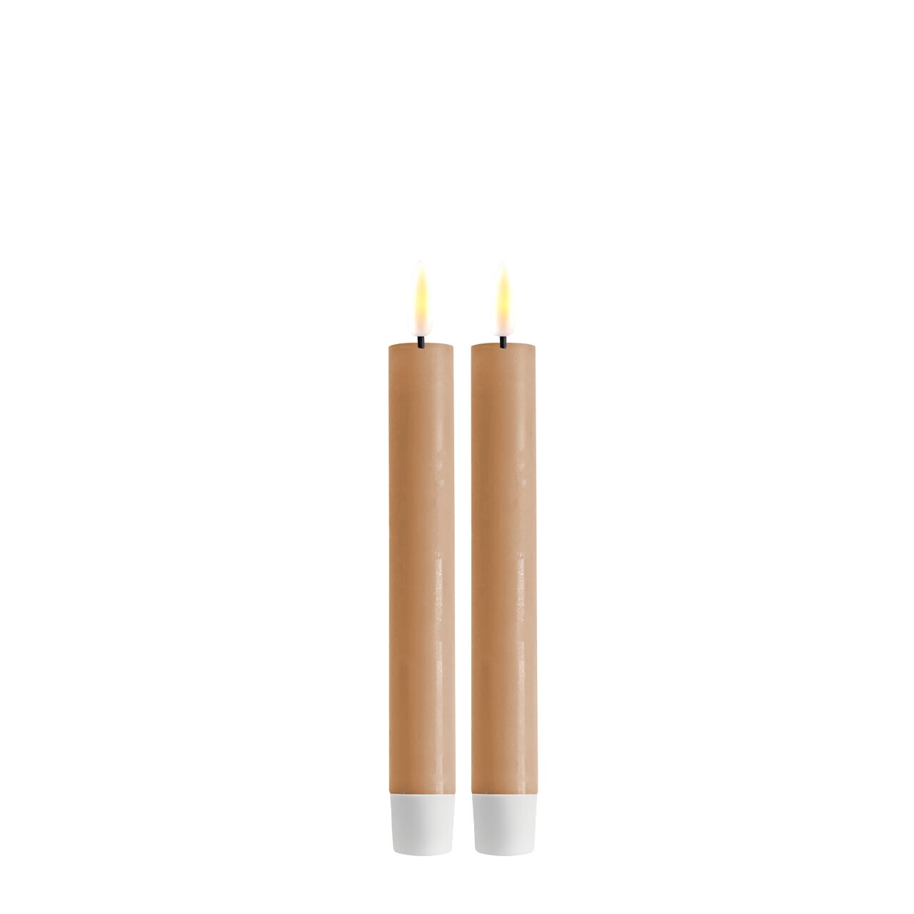 2021-RF-0076 Stabkerze LED 15 cm karamell 2 Stück